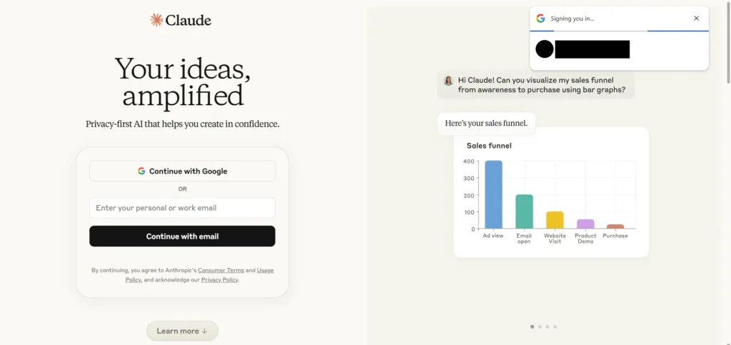 Claude 로그인 브라우저에서