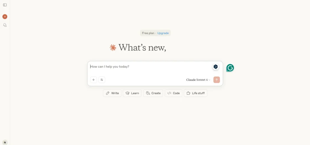 Claude 인터페이스