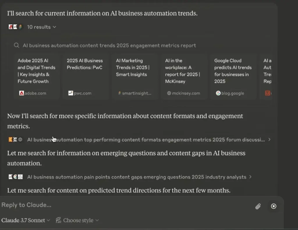 Claude의 웹 검색